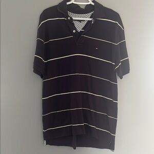 Tommy Hilfiger Black Striped Men's Polo Shirt